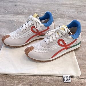 LIKE NEW Loewe- Ibiza Flow Runner Sneaker White Multicolor- size 8.5